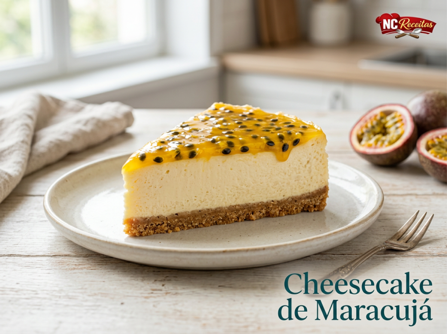 Cheesecake de maracujá cremoso e fácil: receita gelada perfeita para sobremesa