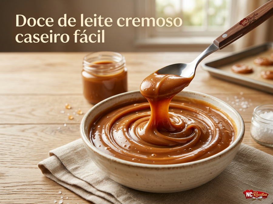 Doce de leite cremoso caseiro fácil: receita tradicional com poucos ingredientes