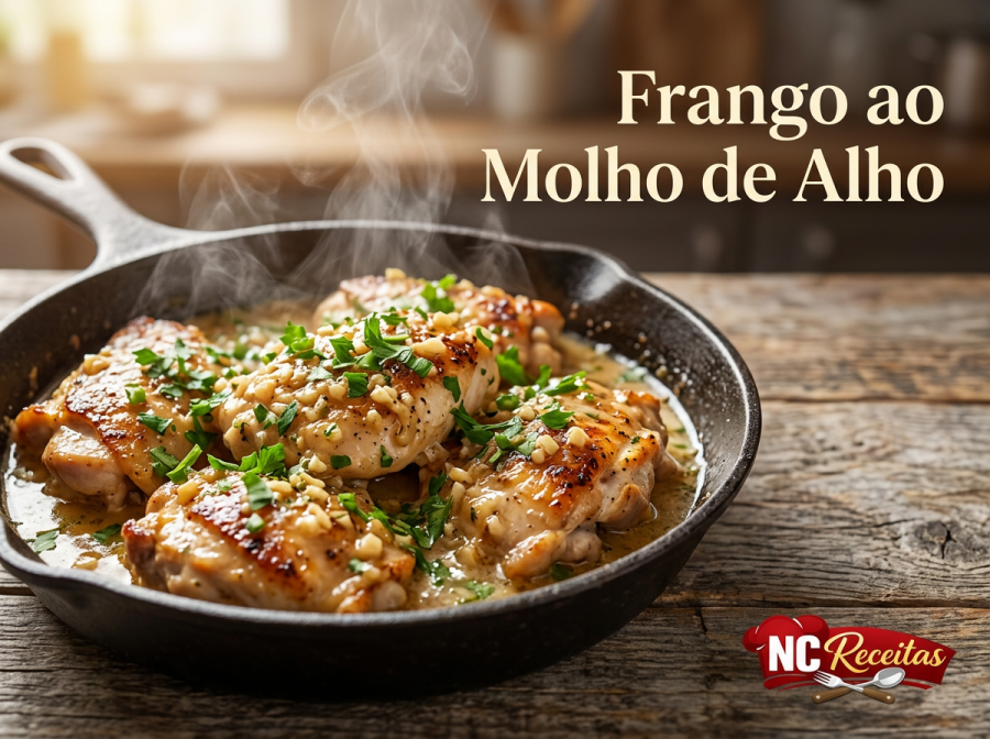 Frango ao molho de alho cremoso: receita fácil e cheia de sabor para o dia a dia
