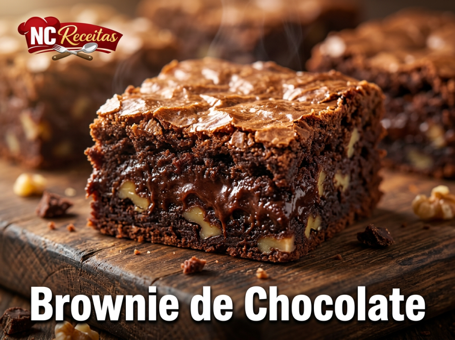 Brownie de chocolate com nozes cremoso: receita fácil e irresistível