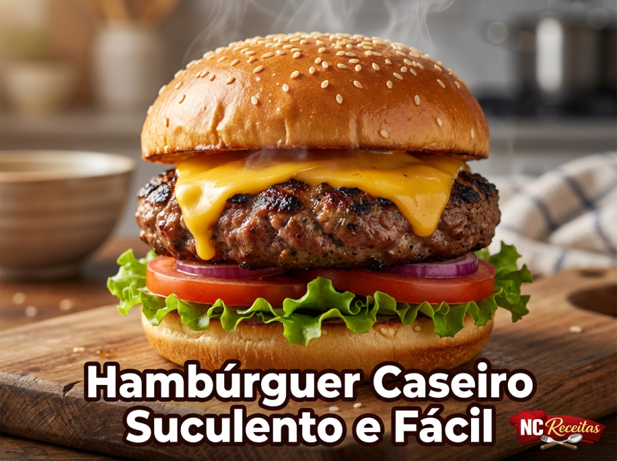Hambúrguer caseiro suculento e fácil: receita completa para fazer em casa