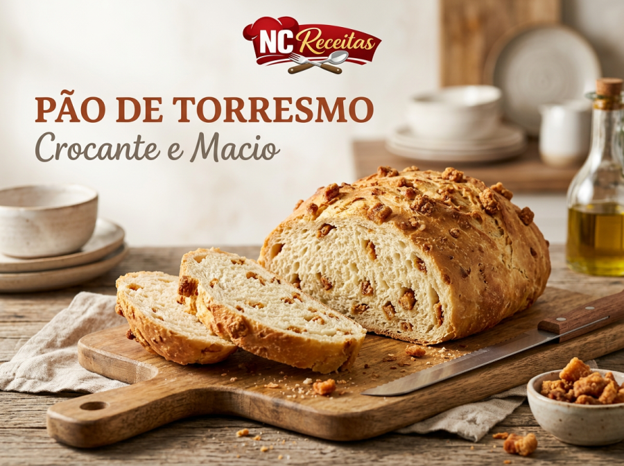 Pão de torresmo crocante e macio: receita caseira fácil e saborosa
