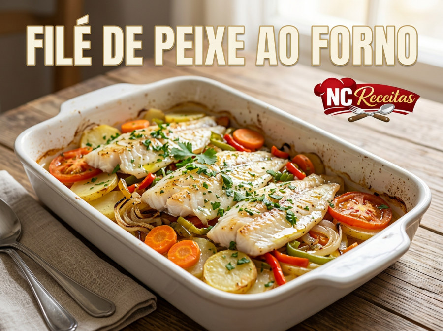 Filé de peixe ao forno: receita leve, saborosa e perfeita para o almoço em família