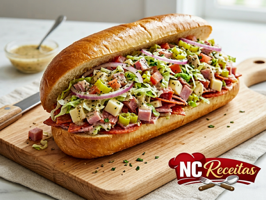 Chopped Italian Hero Sandwich: o sanduíche americano viral que conquistou as redes sociais