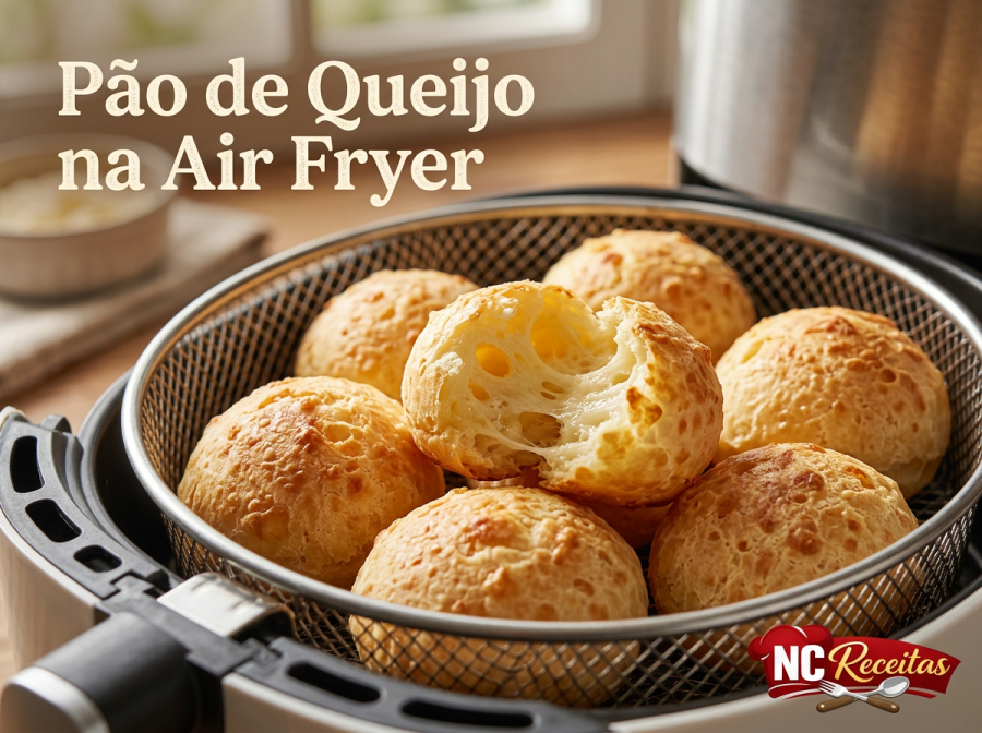 Pão de queijo na Air Fryer: receita crocante por fora e macia por dentro para o café perfeito
