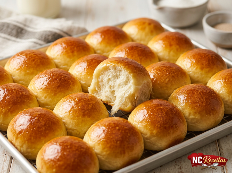 Pãozinho de leite condensado fofinho: receita caseira que derrete na boca
