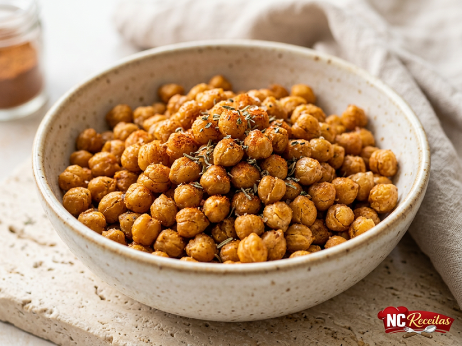 Grão-de-Bico Assado Crocante: petisco saudável e irresistível para qualquer hora