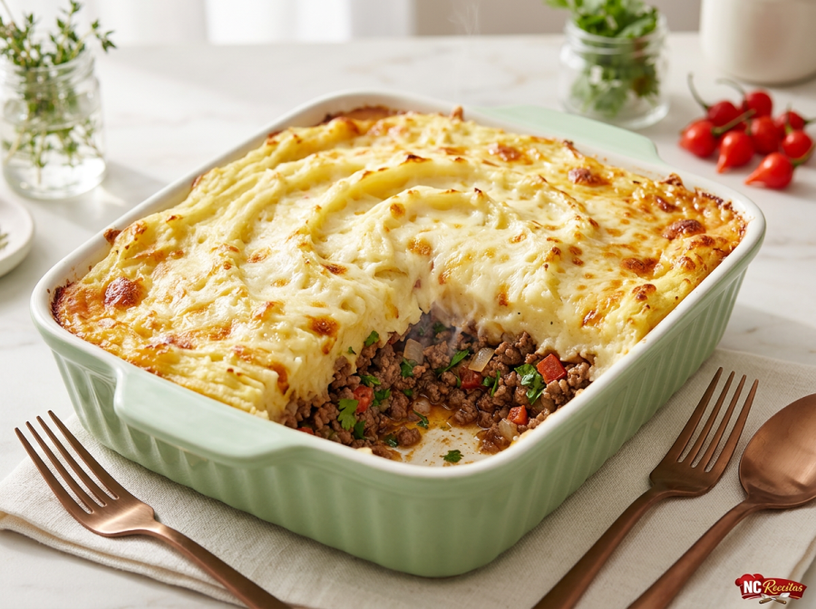 Escondidinho de Carne Moída com Batata Cremosa: receita fácil, cremosa e perfeita para o almoço em família