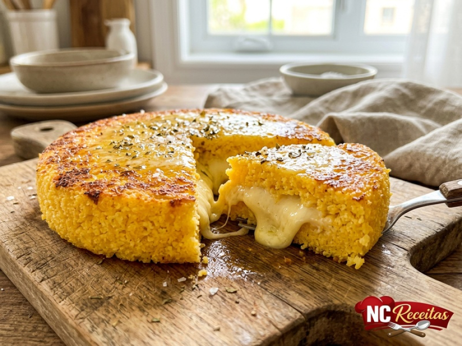 Cuscuz de Frigideira com Queijo: receita rápida pronta em 5 minutos e perfeita para o dia a dia